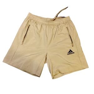 Adidas Men’s D2M Woven 7” Training Shorts - Tan